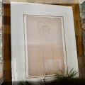 A04. Framed sketch signed G.K. 30”h x 24”w 